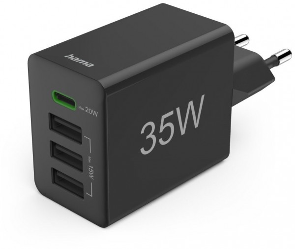 Multi USB/USB-C Ladegerät (35W) schwarz