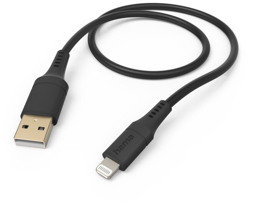 Ladekabel Flexible (1,5m) USB-A>Lightning schwarz