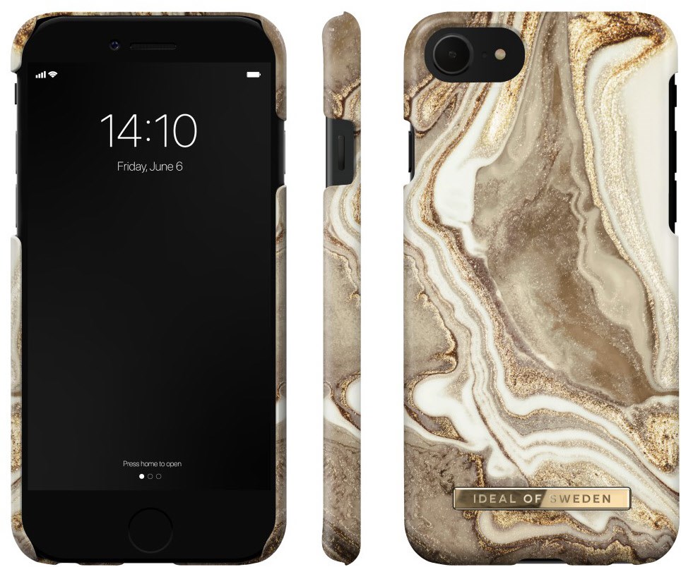 Fashion Case für iPhone 6/6s/7/8/SE golden sand marble