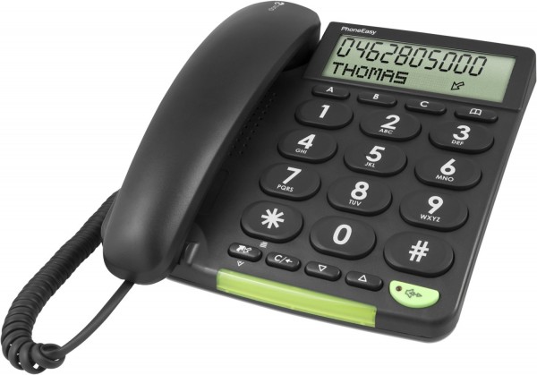 PhoneEasy 312 cs Schnurgebundenes Telefon schwarz