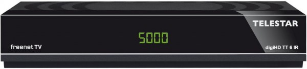 digiHD TT 6 IR DVB-T2/-C HDTV Receiver inkl. 3 Monate freenet TV schwarz