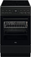 CCB54492BB Elektroherd mit Glaskeramikfeld schwarz, 57 l, Pizza-Stufe, Heißluftgrill, 50 cm breit, A, 4 Kochzonen