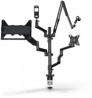 Monitorhalterung 4 Arme für Streaming Setup schwarz