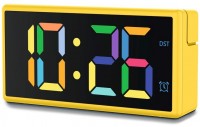Ibiza Wecker mit USB-Ladefunktion gelb