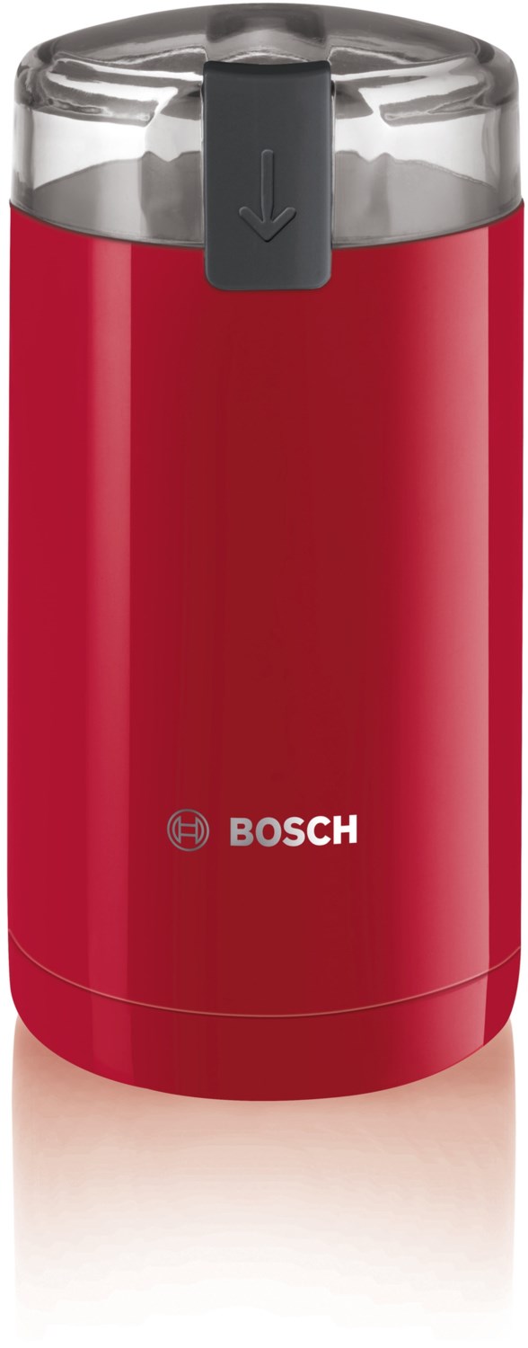 Bosch TSM6A014R Moulin à Café – 180W, 75g, Lames Inox, Rouge, Sécurité Couvercle