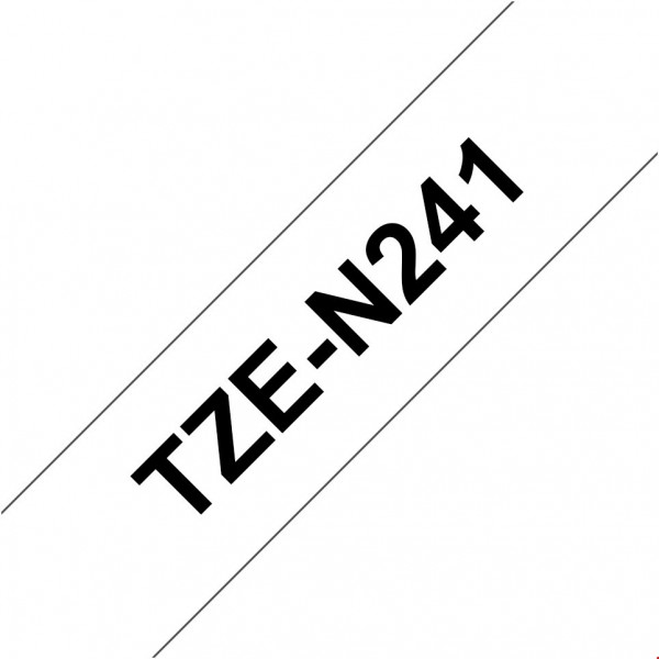 TZe-N 241 Schriftband weiß/schwarz