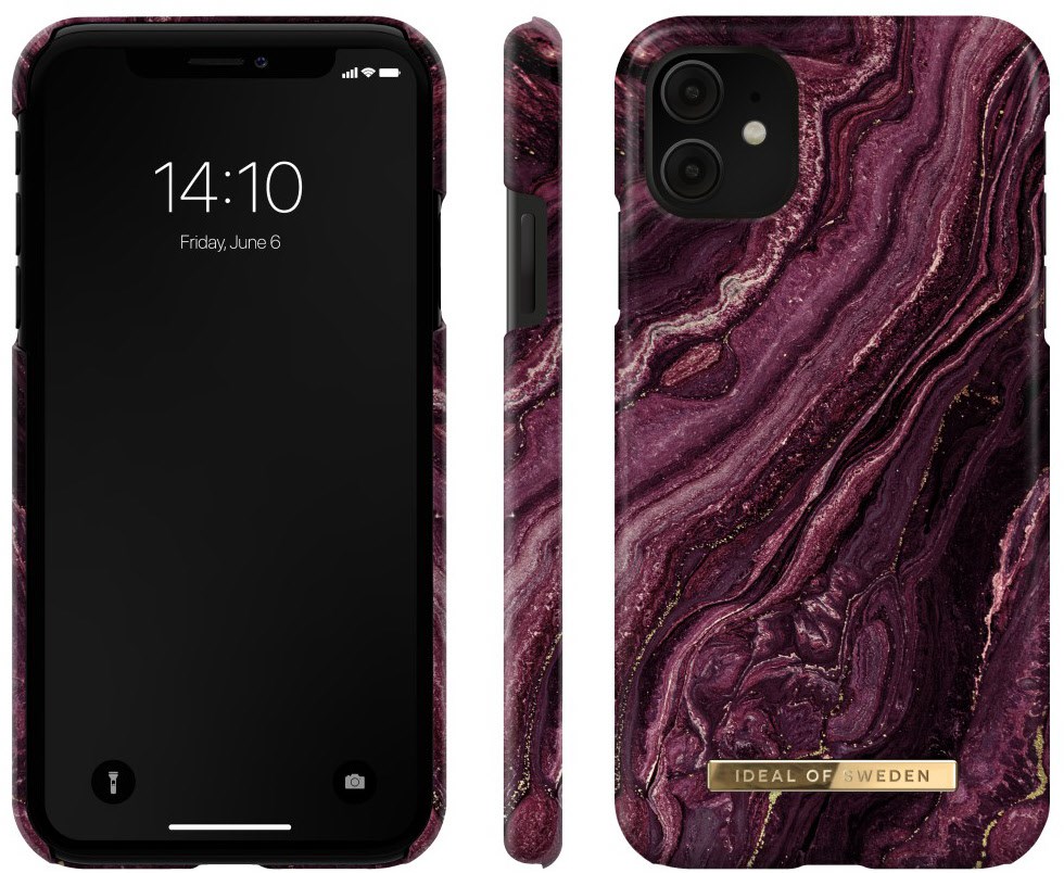 Fashion Case für iPhone 11/XR golden plum