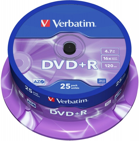 DVD+R 4.7GB 16x Cakebox (25 Disc)