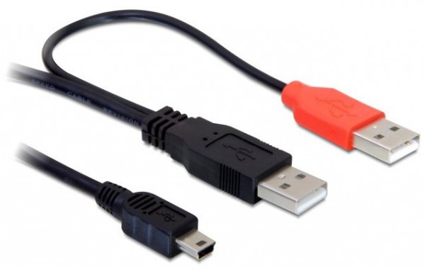 2x USB 2.0-A St. > USB mini (1m)