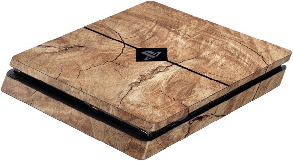PS4 Slim Konsolen-Sticker Wood