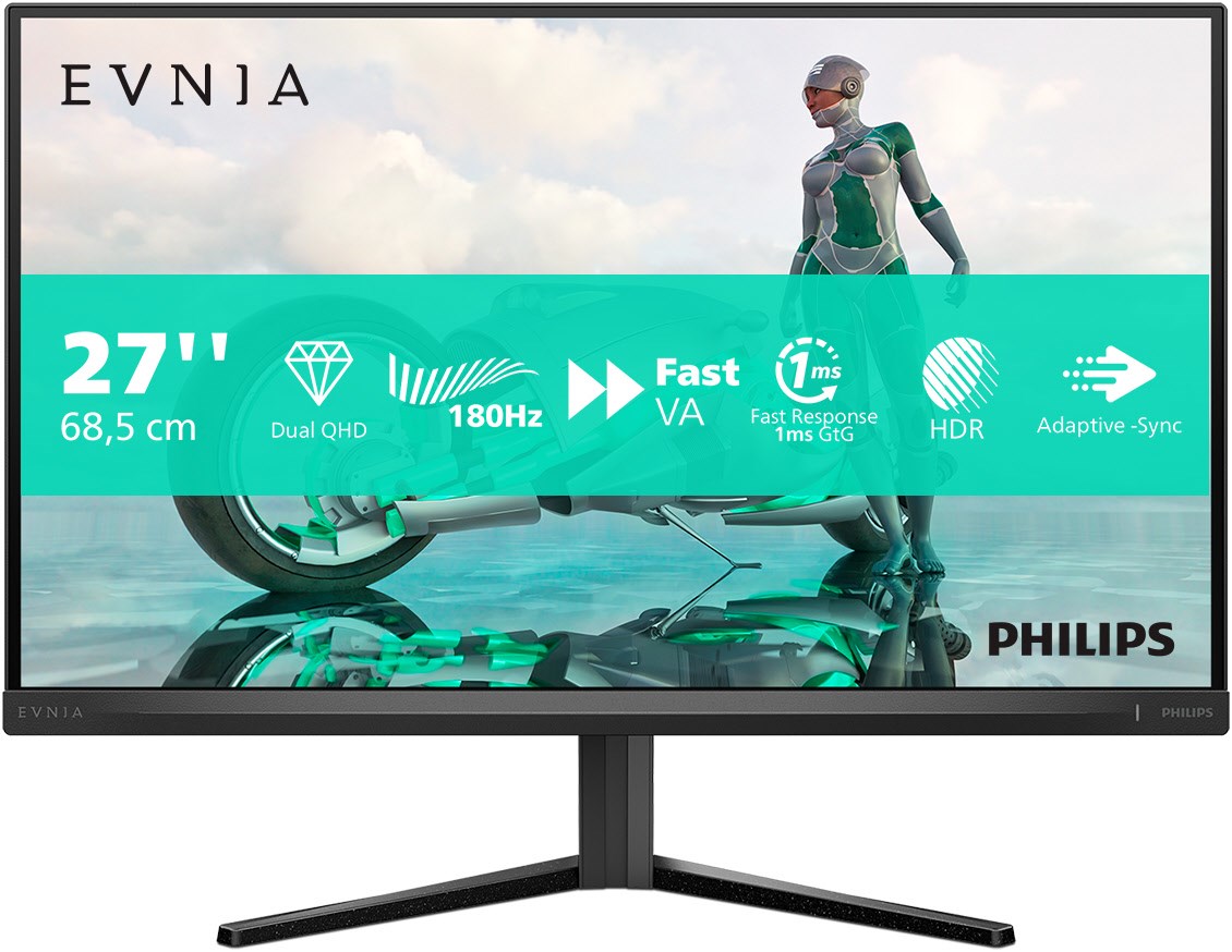 Evnia 27M2N3500NL/00 69 cm (27") Gaming Monitor dunkelgrau, Widescreen QHD (2560x1440), 0,5 ms Reaktionszeit