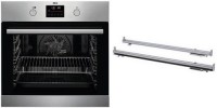 BPF3550 Einbaubackofen BPB355060M + TR1LFV edelstahl/cleansteel, 71 l, Pizza-Stufe, Heißluftgrill, pyrolytische Selbstreinigung, 59,5 cm breit, A+