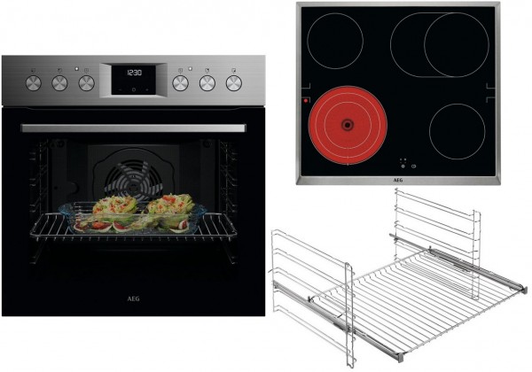 FHHS24M01 Herdset bestehend aus OU5AE20SM+HE604070XB+TR1LV edelstahl/cleansteel + edelstahl