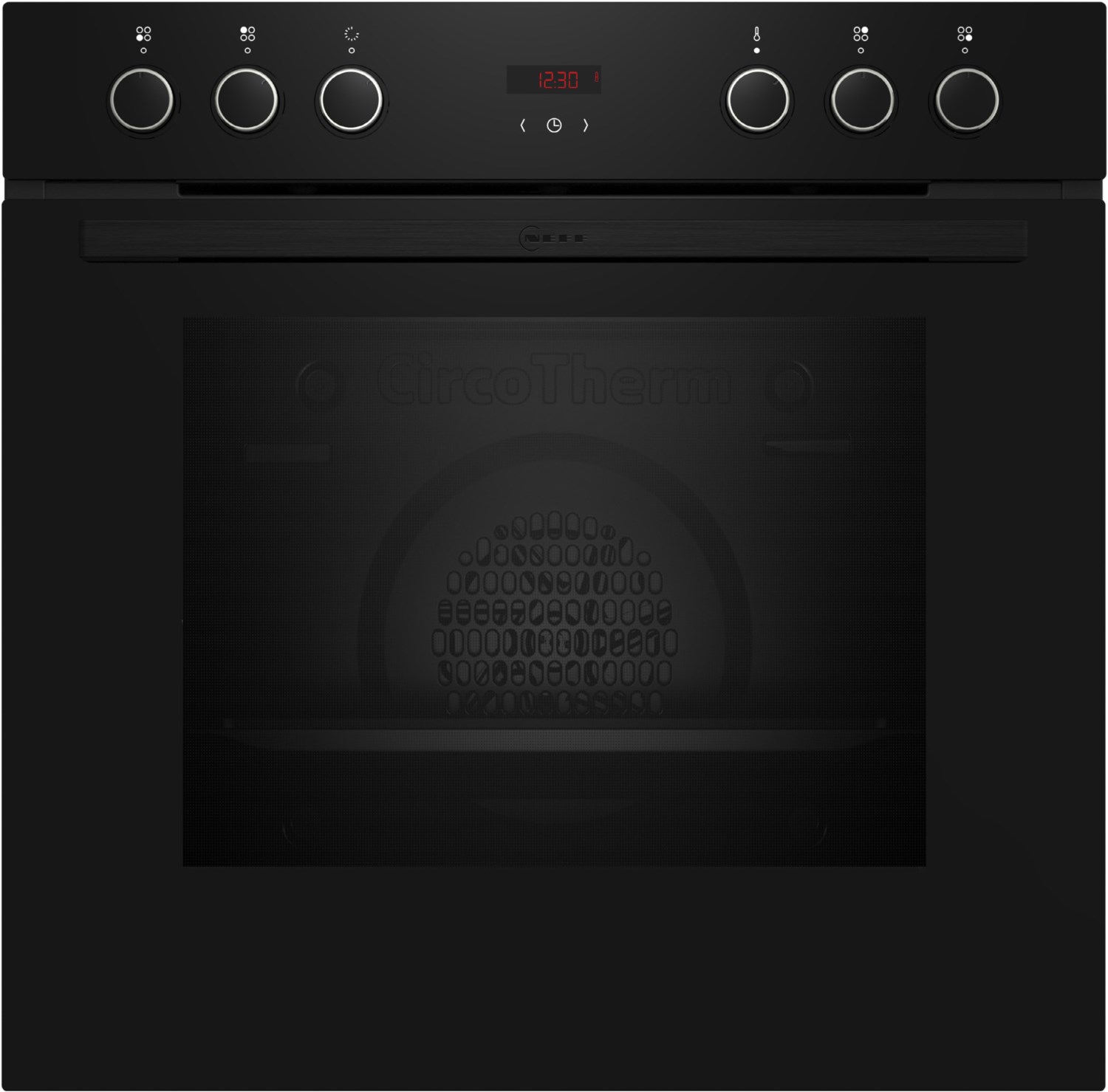 E1CCD2AK3 Einbau Elektro-Herd schwarz, 71 l, Pizza-Stufe, schnelles Vorheizen, Heißluftgrill, 59,43 cm breit, A+