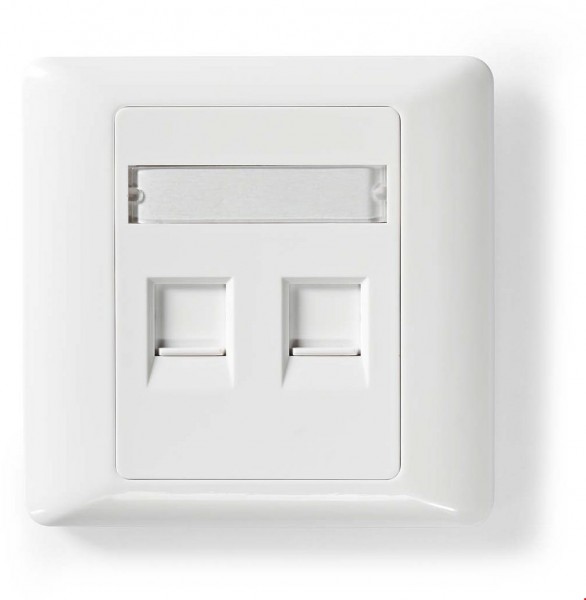 CCGB89760WT Keystone-Frontplatte 2-Port weiß