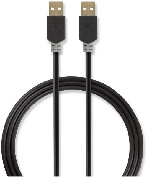 CCBW60000AT20 USB 2.0-Kabel (2m) anthrazit A-Stecker>A-Stecker