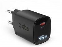 USB Type-C LCD GaN Ladegerät (45W) schwarz