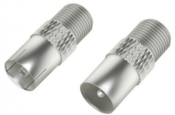 SAT-Adapter-Set F-Kupplung>Koax-Stecker