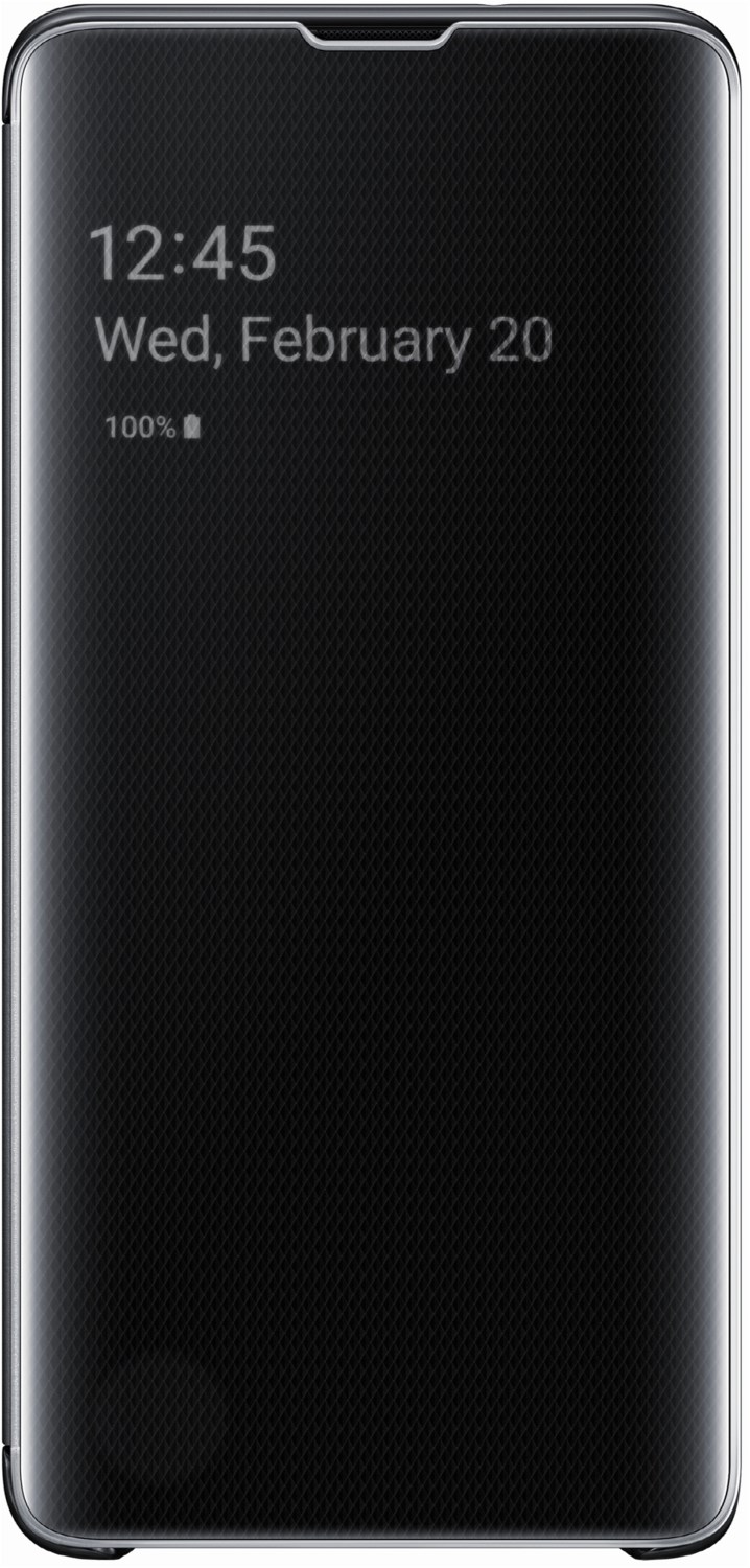 Clear View Cover für Galaxy S10 schwarz