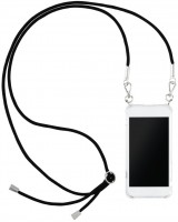 Cross-Body-Cover Umhängekordel für Galaxy A20e schwarz/transparent