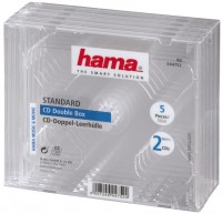 CD Double Box, 5 Stk. transparent