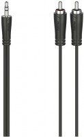 Stereo Audio-Kabel (3m) 3,5-mm-Klinken-St.>2 Cinch-St. schwarz