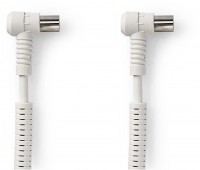 CSGP40120WT50 Koax-Kabel (5m) weiß IEC (Koax)-Stecker>IEC (Koax)-Buchse gewinkelt