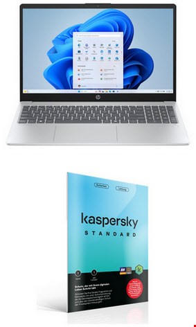 OmniBook 3 NGAI 15-fn0653ng (C94P6EA#ABD) 39,6 cm (15,6") Notebook gletschersilber inkl. Standard ENV (Attach), 16 GB RAM, 1000 GB SSD, AMD Ryzen AI 5