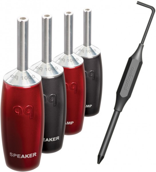 1000 Bananenstecker (6er Set) silber