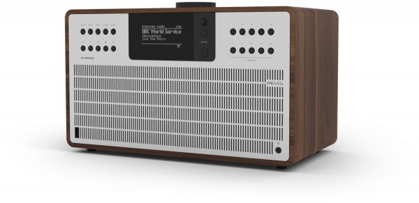 SuperCD CD/Radio-System walnuß/silber