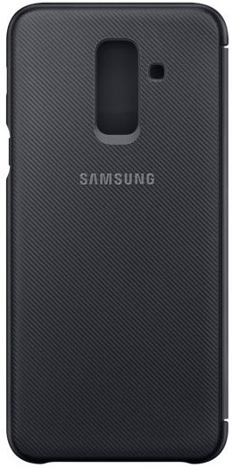 Wallet Cover für Galaxy A6+ (2018) schwarz