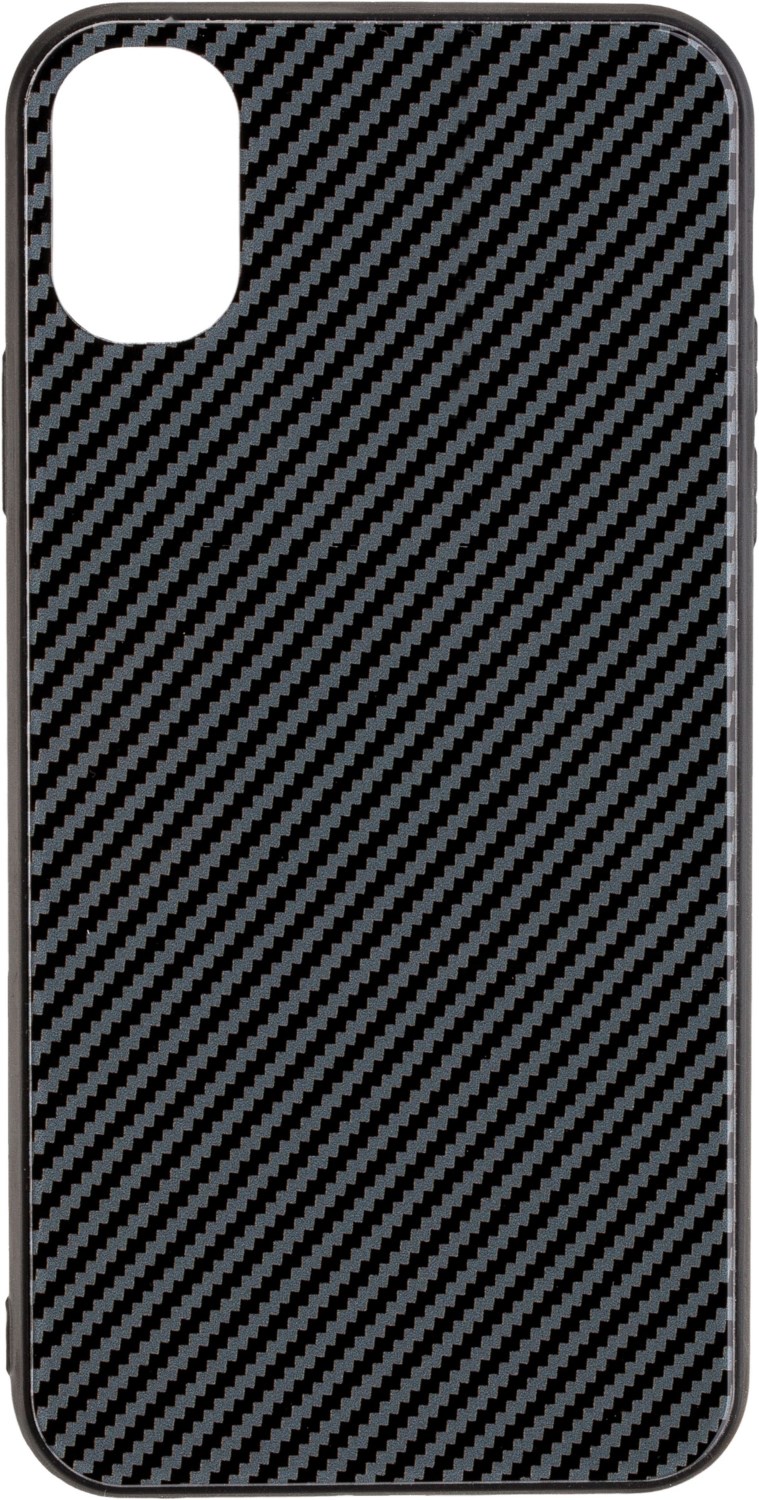 Glas Back Cover CARBON Design für Galaxy A71 schwarz