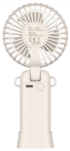 Handventilator (1.200mAh) mit Smartphone Halterung beige