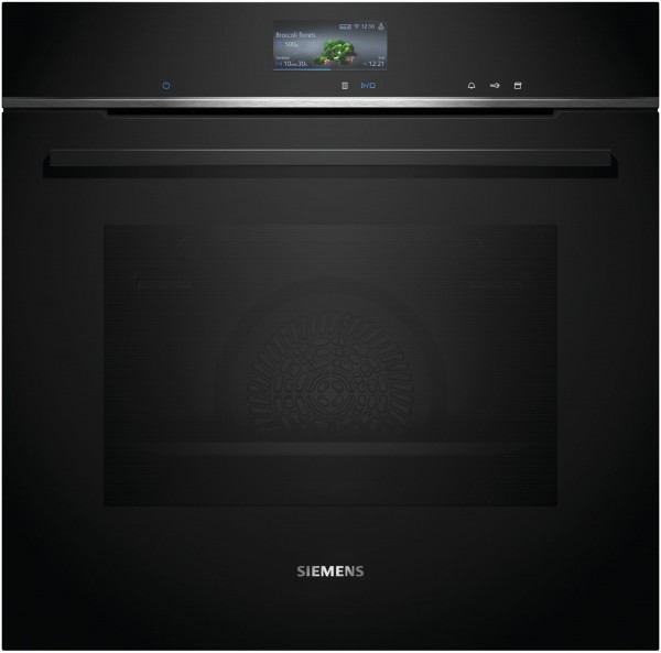 HR776G1B1 Einbaubackofen schwarz, 71 l, Pizza-Stufe, schnelles Vorheizen, WLAN, pyrolytische Selbstreinigung, 59,4 cm breit, A+