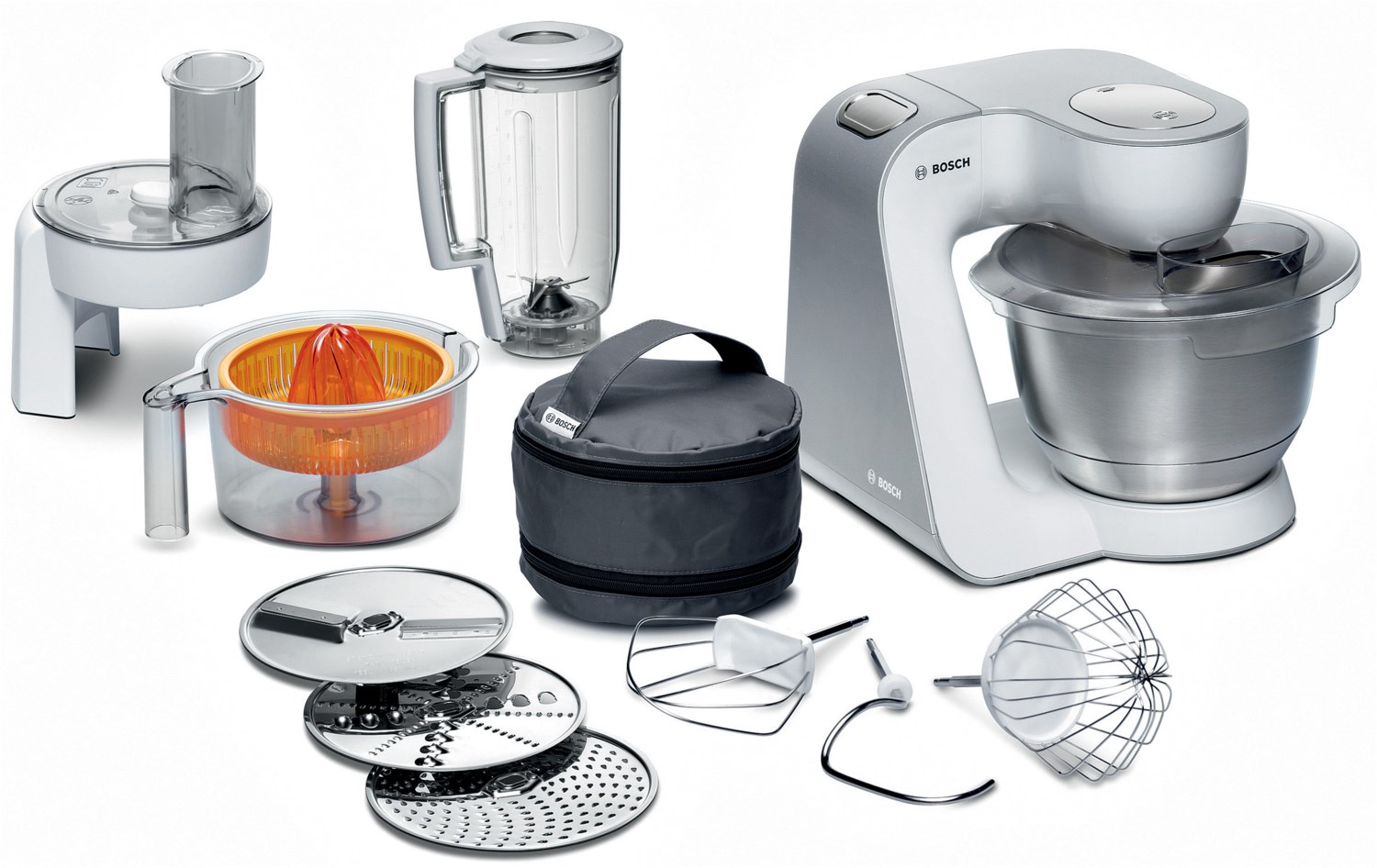 Bosch MUM 54230 Styline Küchenmaschine weiß/silber | EURONICS 