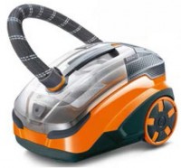 Aqua+ Pet & Family Parquet Pro Mehrzwecksauger orange/schwarz, Nass-/Trockensauger, HEPA-Filter, 11 m Reichweite, Parkett-Bürste, Tierhaar-Düse