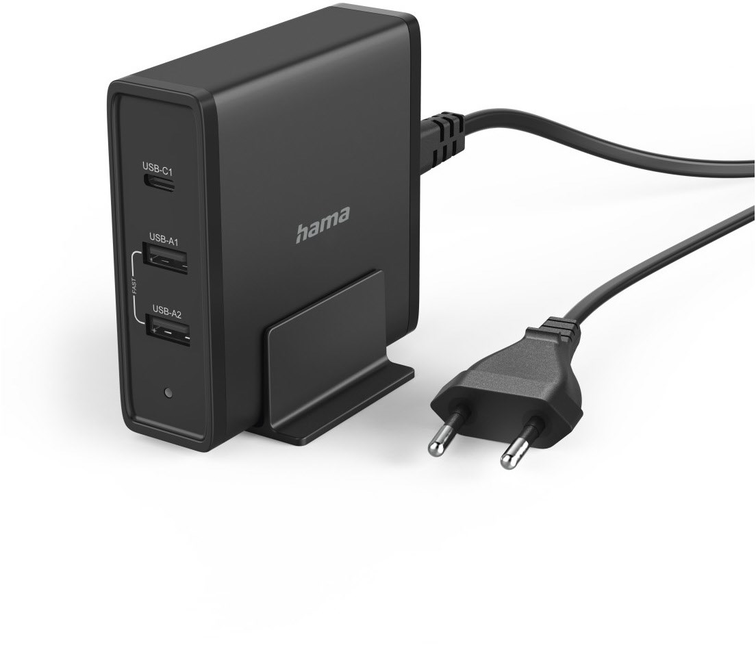 Universal-USB-C-Ladestation 3 Ports schwarz