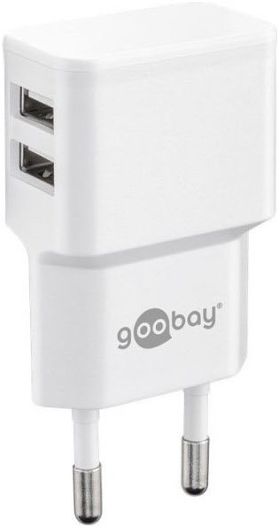 Reise-Lader mit 2x USB weiß