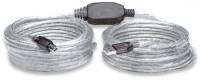 USB St. > USB B St. aktiv (11m) silber