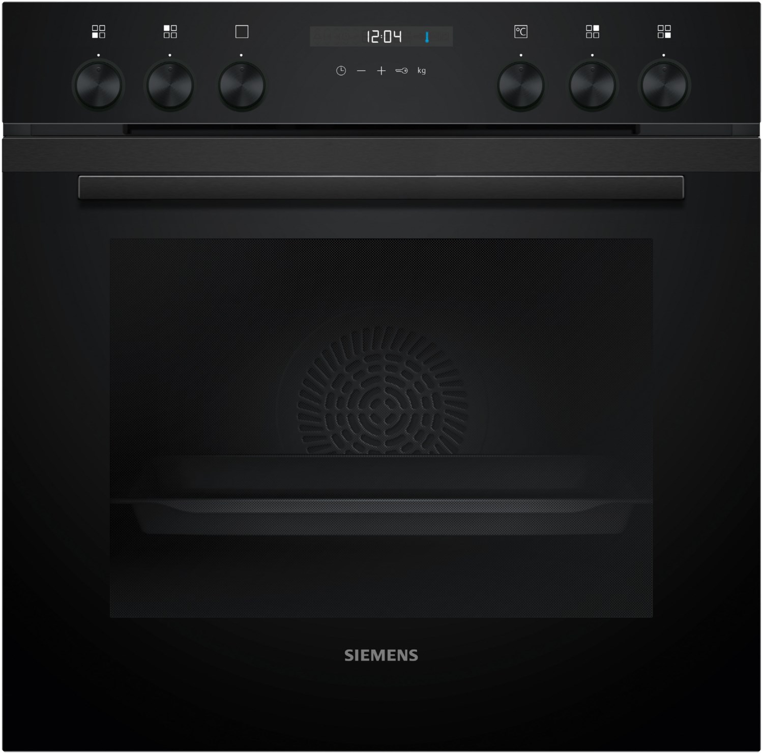 HE217GBB3 Einbau Elektro-Herd deep black inox, 71 l, Pizza-Stufe, schnelles Vorheizen, 59,4 cm breit, A+, schwarz, iQ500
