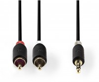 CABW22200AT30 Audiokabel (3m) anthrazit 3,5-mm-Stecker>2x Cinch-Stecker