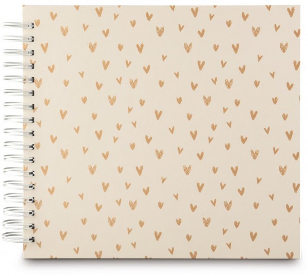 Spiral-Album Lovely 28x24cm 50 weiße Seiten beige