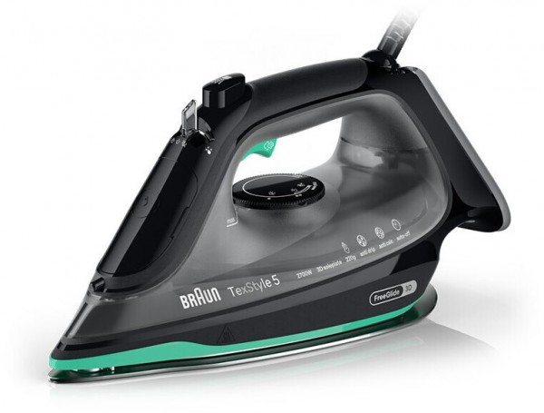SI 5277 GR TexStyle 5 Dampfbügeleisen schwarz/grün, 2700 W, 220 g/min Dampfstoß, 50 g/min Dampfproduktion, Keramik-Bügelsohle, 300 ml Wassertank