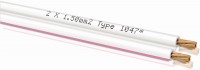 LS-Kabel 2x 1,50mm² Lautsprecherkabel weiß