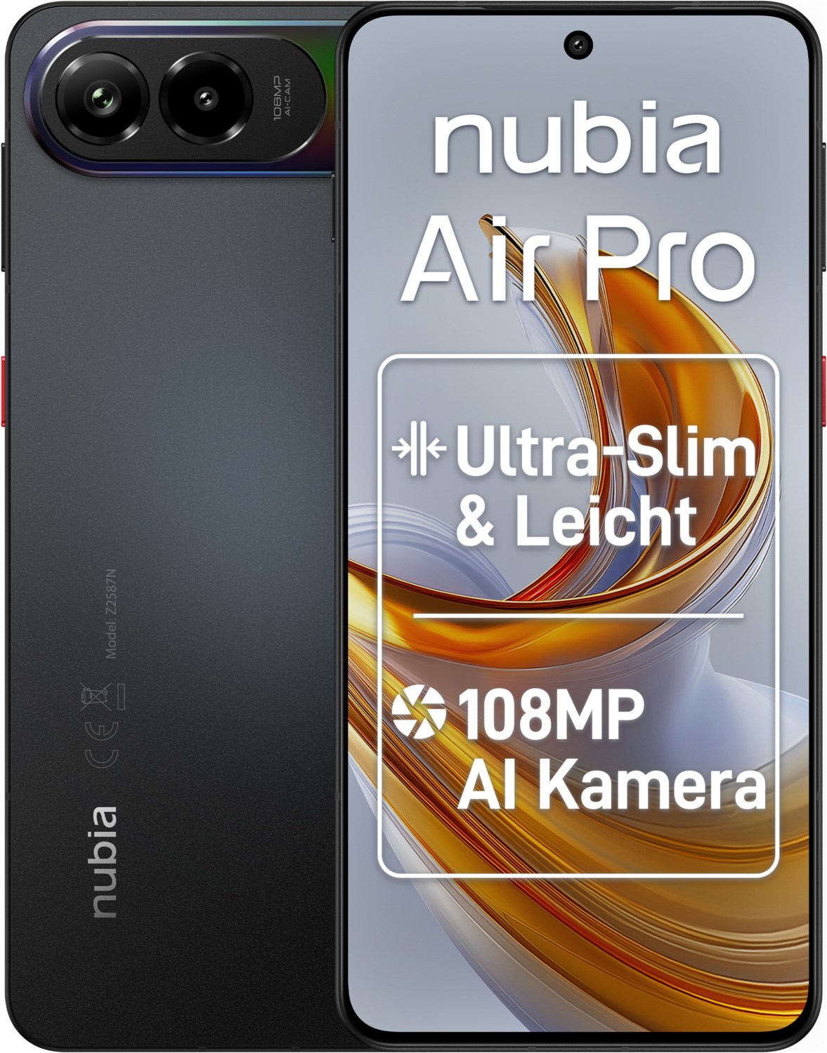 Air Pro (8GB+512GB) Smartphone prime black, 108 MP Kamera, 6,77 Zoll Display, 55,73 Std. Akku, 5G, Android