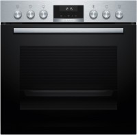 HEG537BS4 Einbau Elektro-Herd edelstahl, 71 l, Pizza-Stufe, schnelles Vorheizen, Rückwand katalytisch beschichtet, 59,4 cm breit, A+, Serie 6