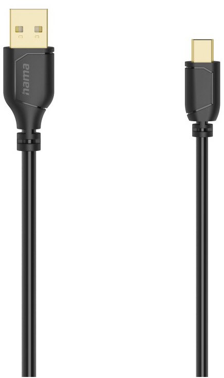 Mini-USB-Kabel Flexi-Slim (0,75m) schwarz