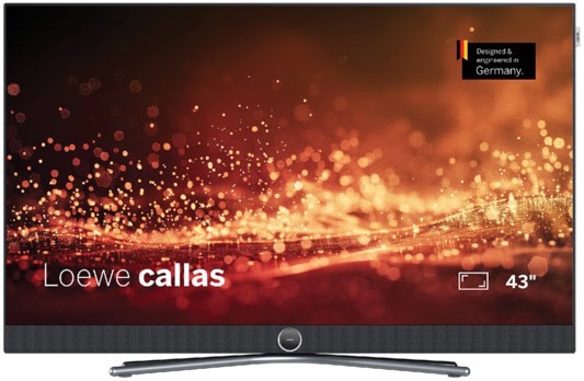 callas 43 108 cm (43") LCD-TV mit LED-Technik basaltgrau, 4K Ultra HD, Smart-TV, DVB-T2/DVB-C/DVB-S2, Sprachsteuerung