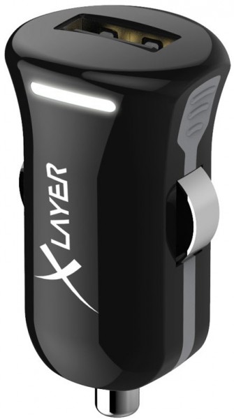 KFZ-Ladegerät USB Adapter 2.4A Colour Line schwarz