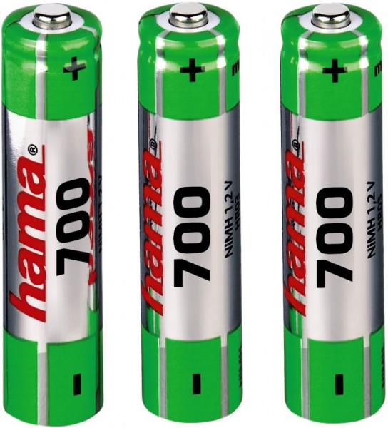 3xAAA Akkus 1,2 V/ 700 mAh NiMH